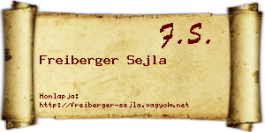 Freiberger Sejla névjegykártya